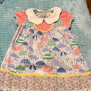 Matilda Jane Pink and Blue Umbrella Print Dress